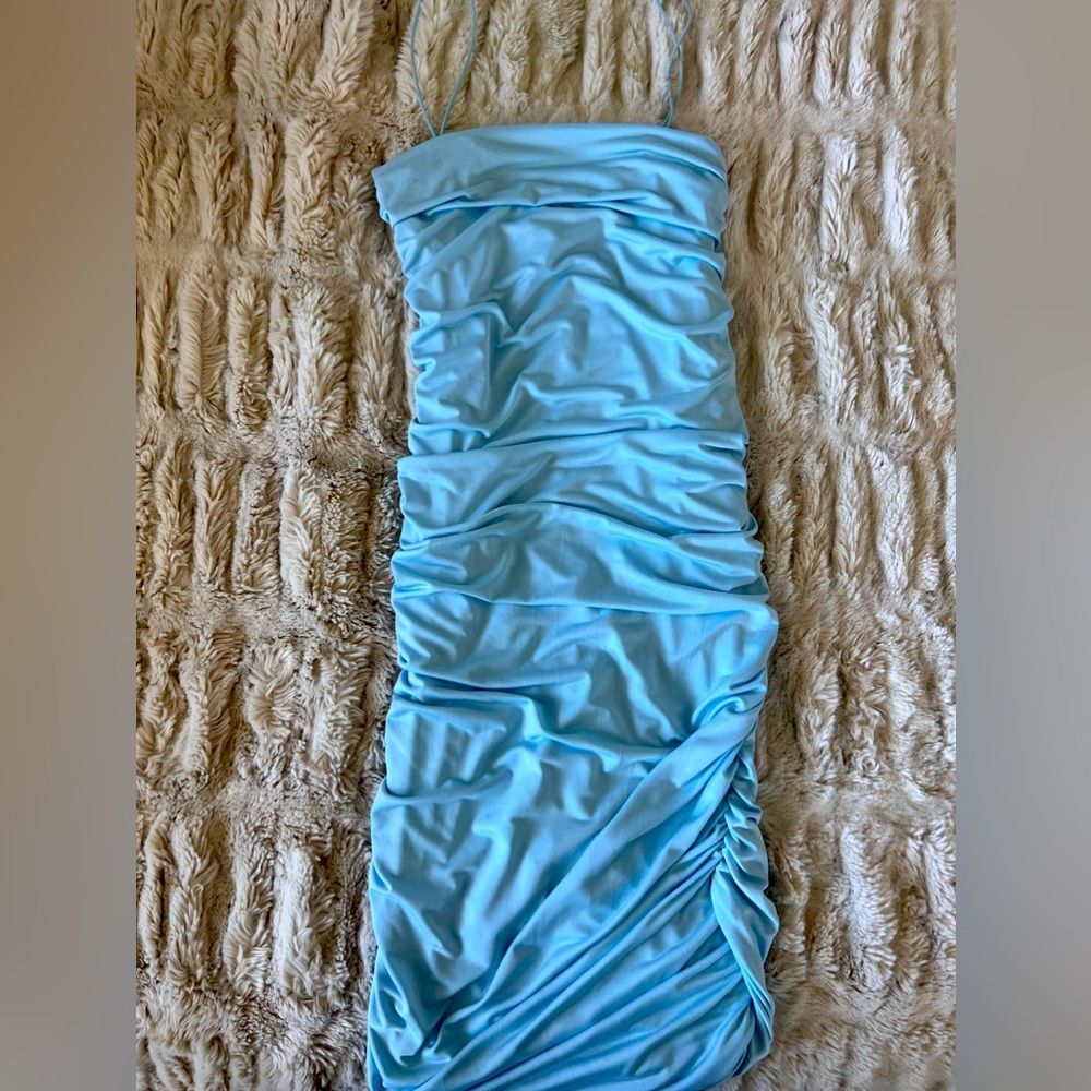 Baby blue bodycon dress